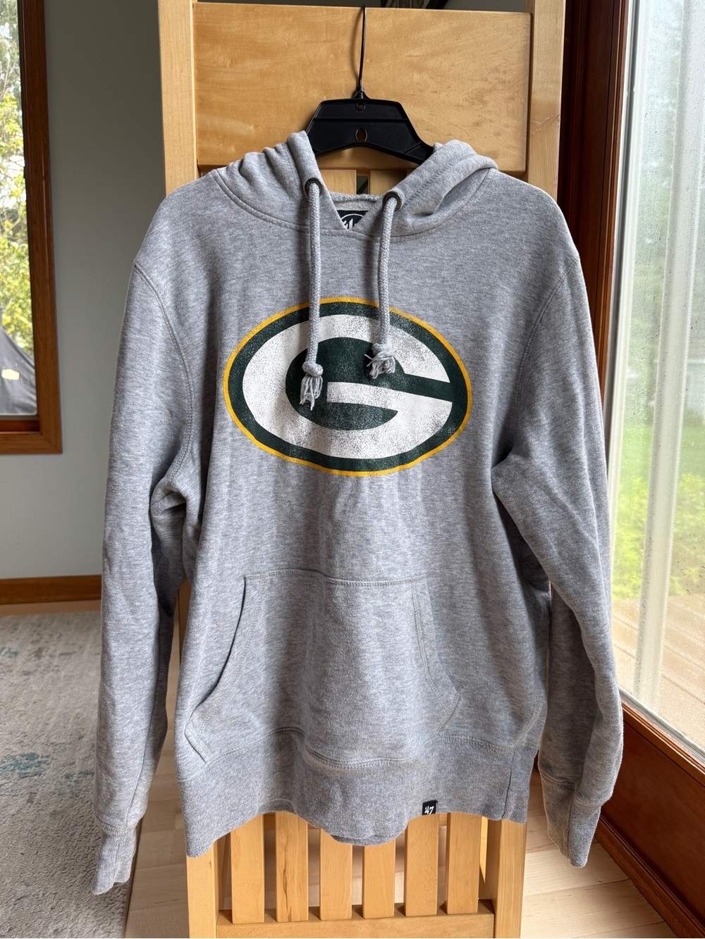 '47 Gray Green Bay Packers Hoodie with Team Distressed G Logo